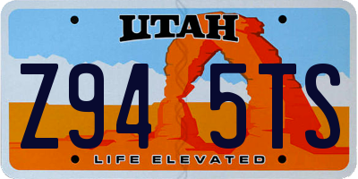 UT license plate Z945TS