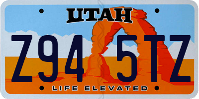 UT license plate Z945TZ