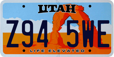 UT license plate Z945WE