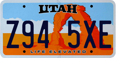 UT license plate Z945XE