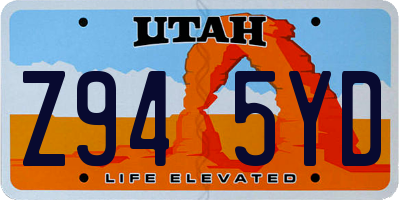 UT license plate Z945YD