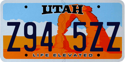 UT license plate Z945ZZ