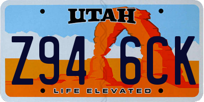 UT license plate Z946CK