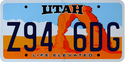UT license plate Z946DG