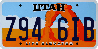 UT license plate Z946IB