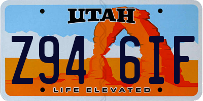 UT license plate Z946IF