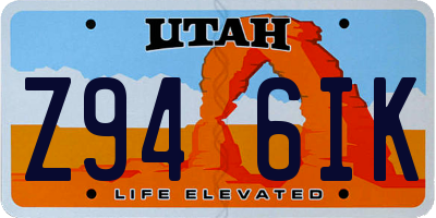 UT license plate Z946IK