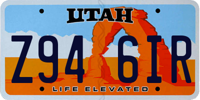 UT license plate Z946IR