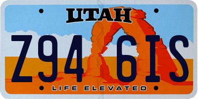 UT license plate Z946IS