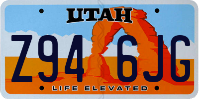 UT license plate Z946JG