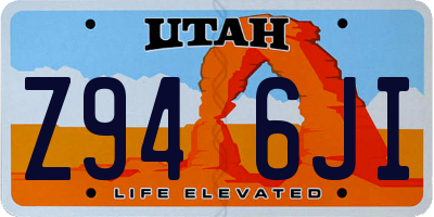 UT license plate Z946JI