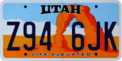 UT license plate Z946JK
