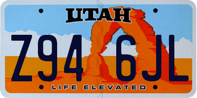 UT license plate Z946JL