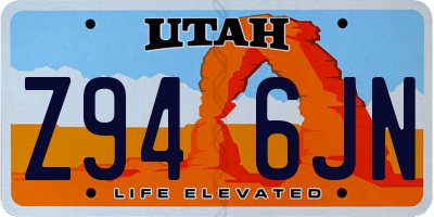 UT license plate Z946JN