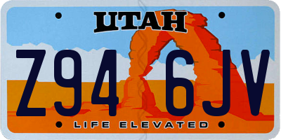 UT license plate Z946JV