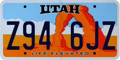 UT license plate Z946JZ