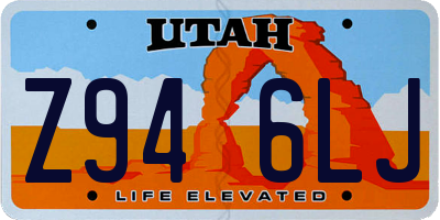 UT license plate Z946LJ