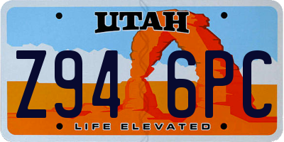 UT license plate Z946PC