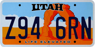 UT license plate Z946RN