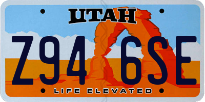 UT license plate Z946SE