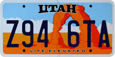 UT license plate Z946TA