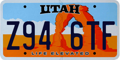 UT license plate Z946TF