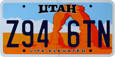 UT license plate Z946TN