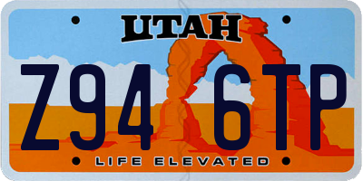 UT license plate Z946TP
