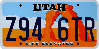 UT license plate Z946TR