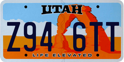 UT license plate Z946TT