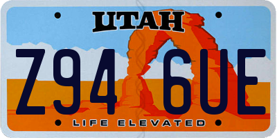 UT license plate Z946UE