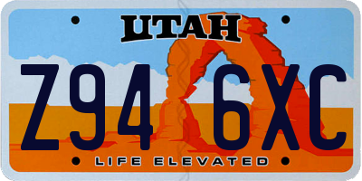 UT license plate Z946XC