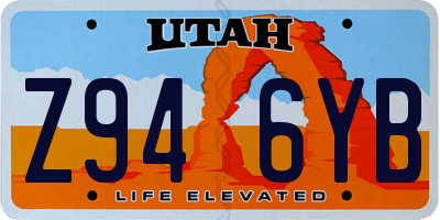 UT license plate Z946YB
