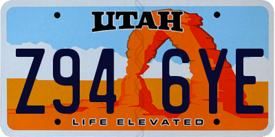 UT license plate Z946YE