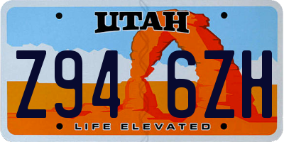 UT license plate Z946ZH