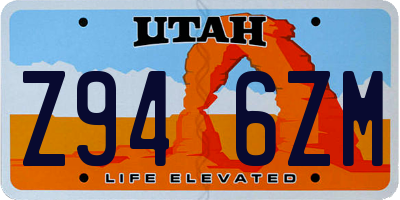 UT license plate Z946ZM