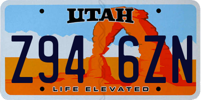 UT license plate Z946ZN
