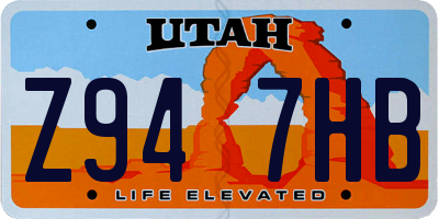 UT license plate Z947HB