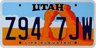 UT license plate Z947JW