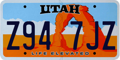 UT license plate Z947JZ