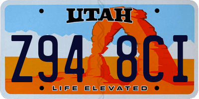 UT license plate Z948CI
