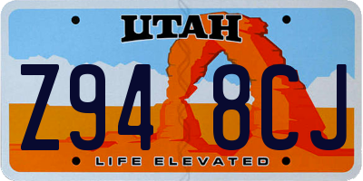 UT license plate Z948CJ
