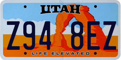 UT license plate Z948EZ