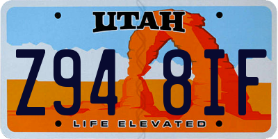 UT license plate Z948IF