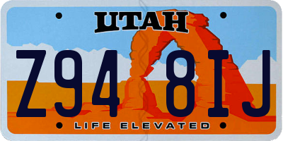 UT license plate Z948IJ