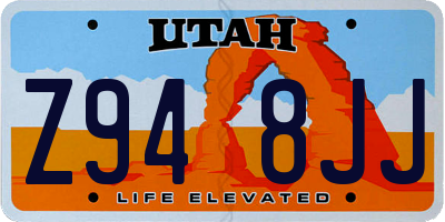 UT license plate Z948JJ