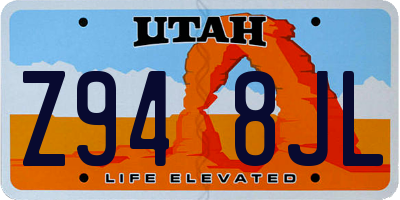 UT license plate Z948JL