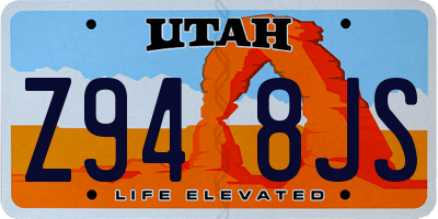UT license plate Z948JS