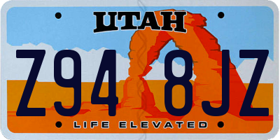 UT license plate Z948JZ