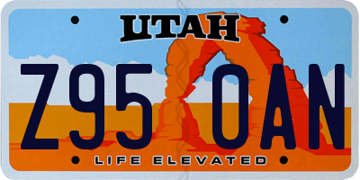 UT license plate Z950AN